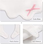 JANGANNSA 3 PCS White Flower Baby Bibs Infant Burp Clothes For Baby Girls Saliva Towel Cotton Infant Toddler Girls Bibs - Image 5